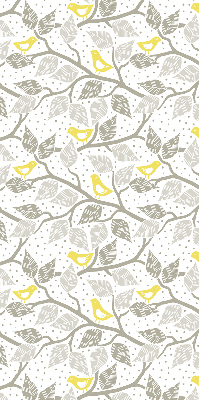 Roller blind for large window Yellow birds on gray branches