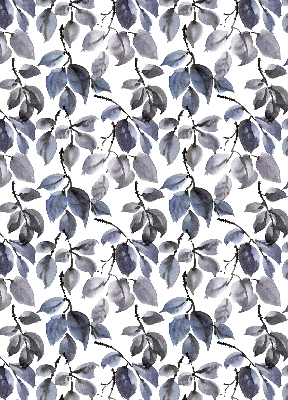 Fabric roller blind Dark leaves