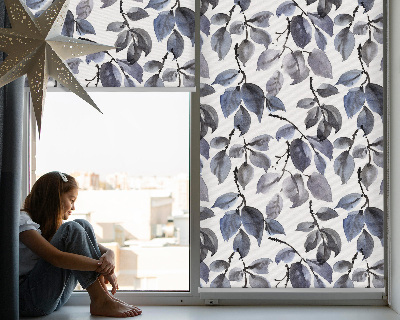 Fabric roller blind Dark leaves