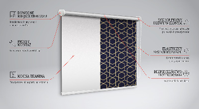 Modern roller blind 3d cube