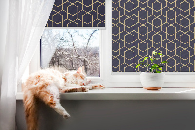 Modern roller blind 3d cube