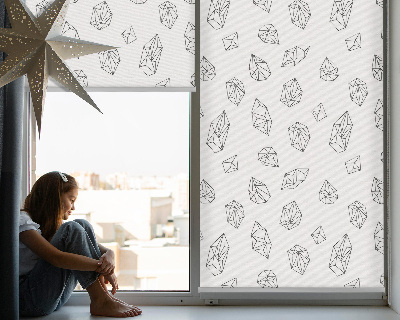 Roller blind for large window Geometric shapes