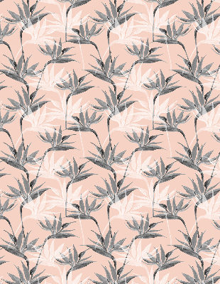 Modern roller blind Gray flowers