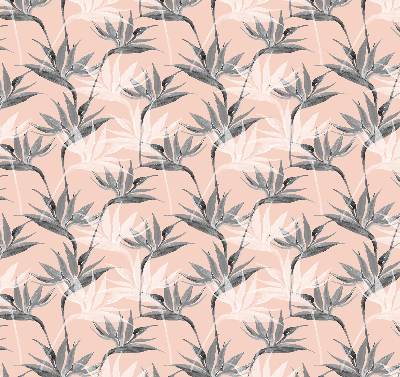 Modern roller blind Gray flowers