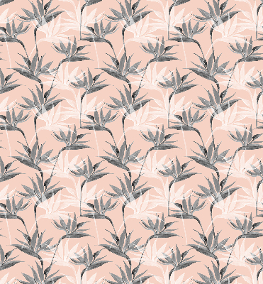 Modern roller blind Gray flowers