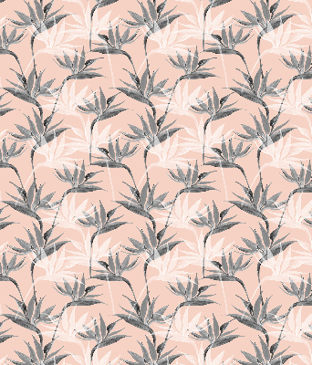 Modern roller blind Gray flowers