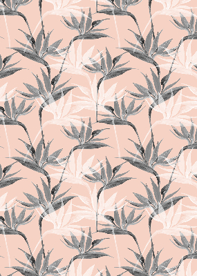 Modern roller blind Gray flowers