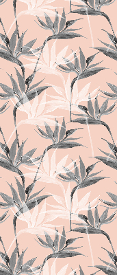 Modern roller blind Gray flowers