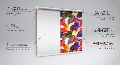 Roller blind for large window Colorful leaves