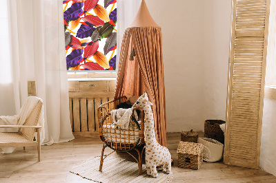 Roller blind for large window Colorful leaves