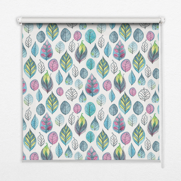 Fabric roller blind Colorful leaves