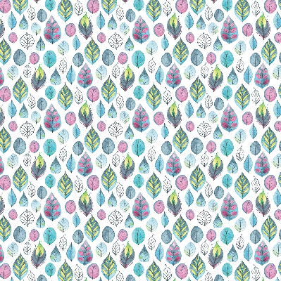 Fabric roller blind Colorful leaves