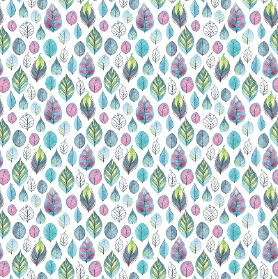 Fabric roller blind Colorful leaves