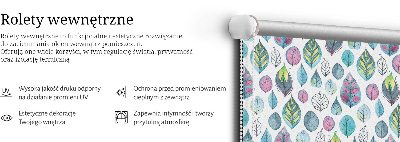 Fabric roller blind Colorful leaves