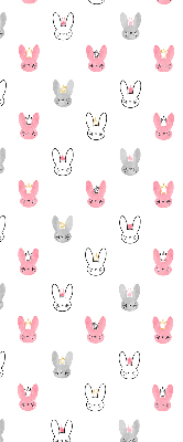 Modern roller blind Colorful rabbits in crowns