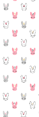 Modern roller blind Colorful rabbits in crowns