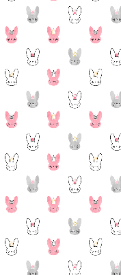 Modern roller blind Colorful rabbits in crowns