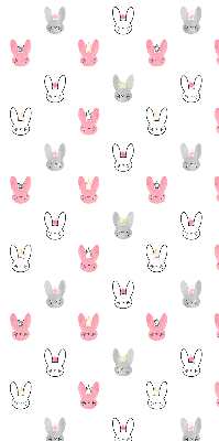 Modern roller blind Colorful rabbits in crowns