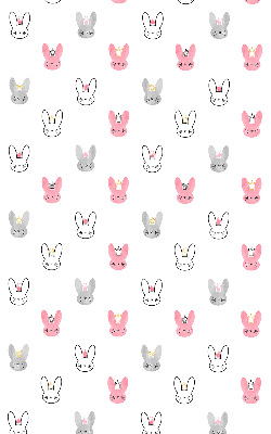 Modern roller blind Colorful rabbits in crowns