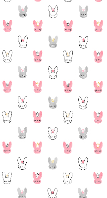Modern roller blind Colorful rabbits in crowns