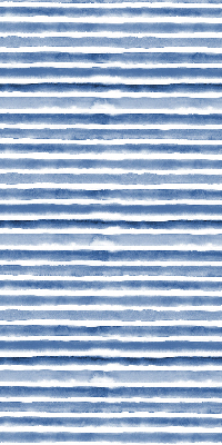 Roller blind for large window Painted blue stripes