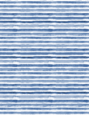 Roller blind for large window Painted blue stripes