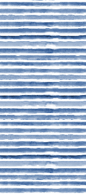 Roller blind for large window Painted blue stripes