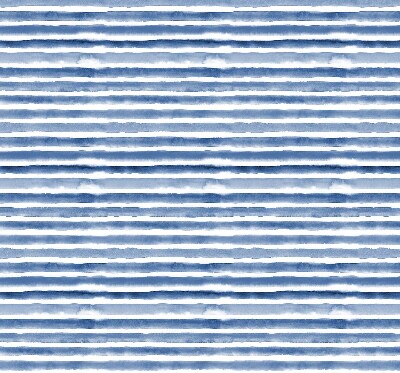 Roller blind for large window Painted blue stripes