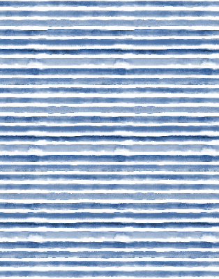 Roller blind for large window Painted blue stripes