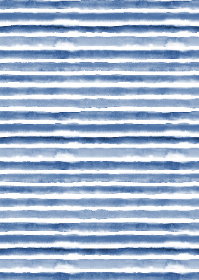 Roller blind for large window Painted blue stripes