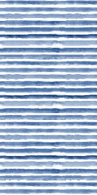 Roller blind for large window Painted blue stripes