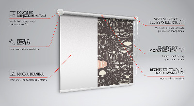 Modern roller blind Culinary utensils