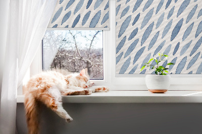 Roller blind for large window Painted grains