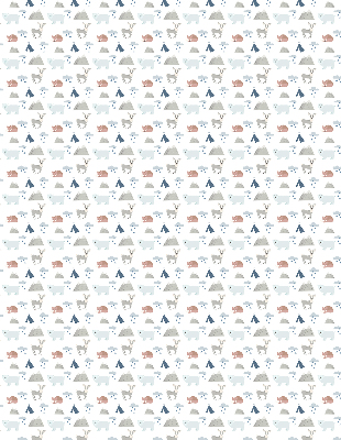 Fabric roller blind Mountains rain animals