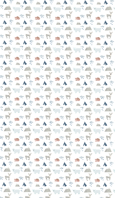Fabric roller blind Mountains rain animals
