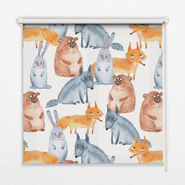 Modern roller blind Animals
