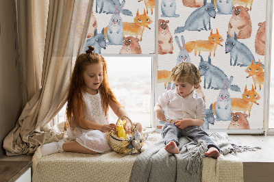 Modern roller blind Animals