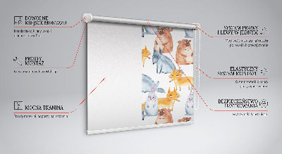 Modern roller blind Animals