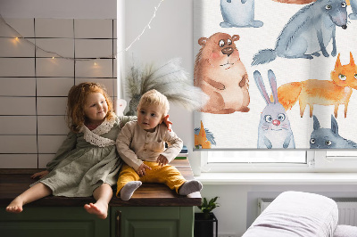 Modern roller blind Animals