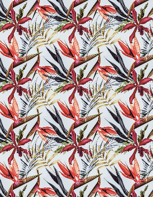 Roller blind for large window Exotic leaves