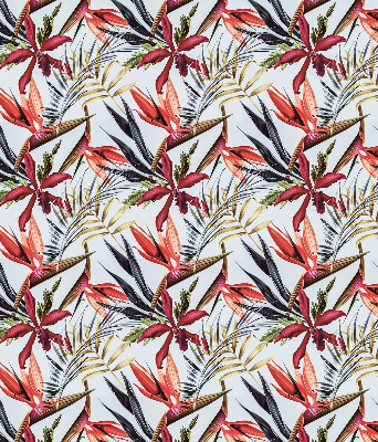 Roller blind for large window Exotic leaves