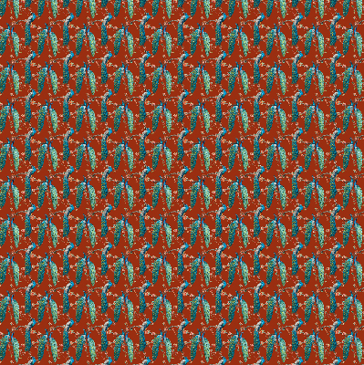 Fabric roller blind Peacocks on the branches