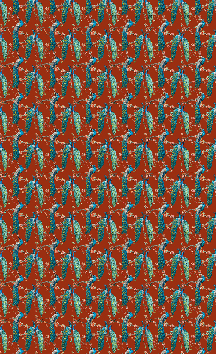 Fabric roller blind Peacocks on the branches