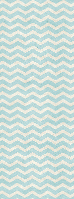 Roller blind for large window Blue zigzags