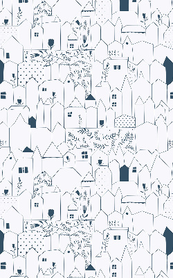 Fabric roller blind Drawn houses