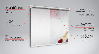 Roller blind for large window Painted picture