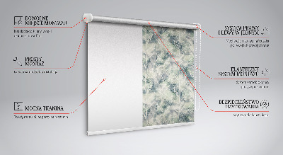 Roller blind for large window Sketch of a plant on a colored background