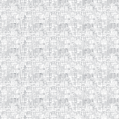 Fabric roller blind Sketch of the city