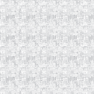 Fabric roller blind Sketch of the city