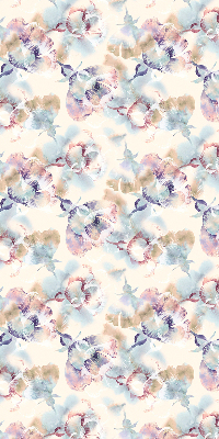 Modern roller blind Colorful painted flowers